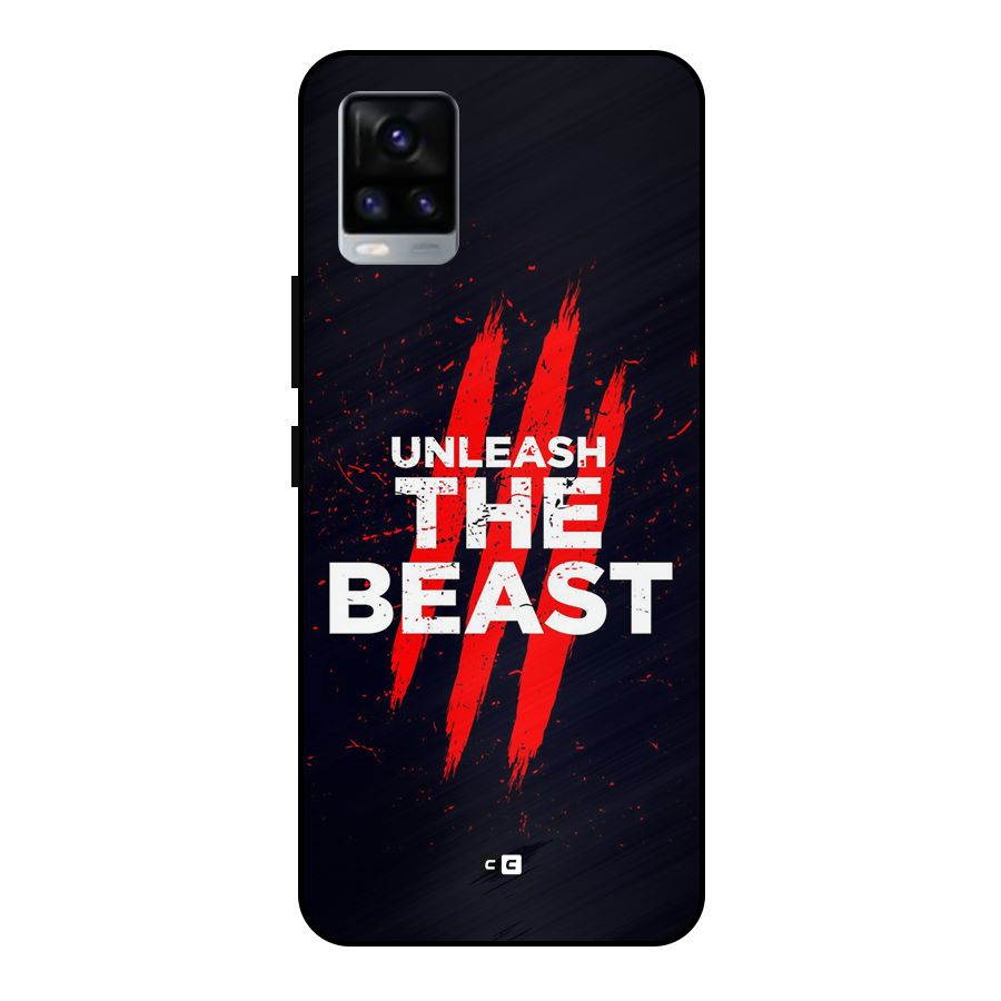 Unleash The Beast Metal Back Case for Vivo V20 2021