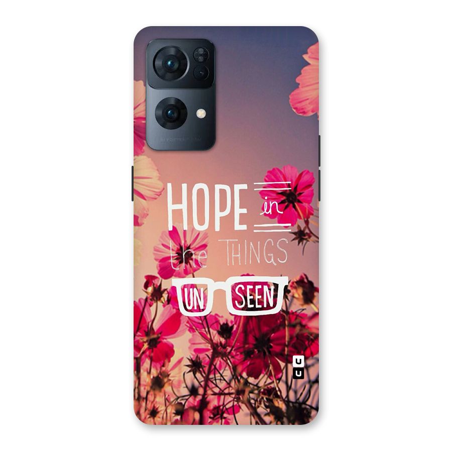 Unseen Hope Back Case for Oppo Reno7 Pro 5G