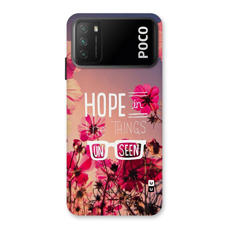 Unseen Hope Back Case for Poco M3