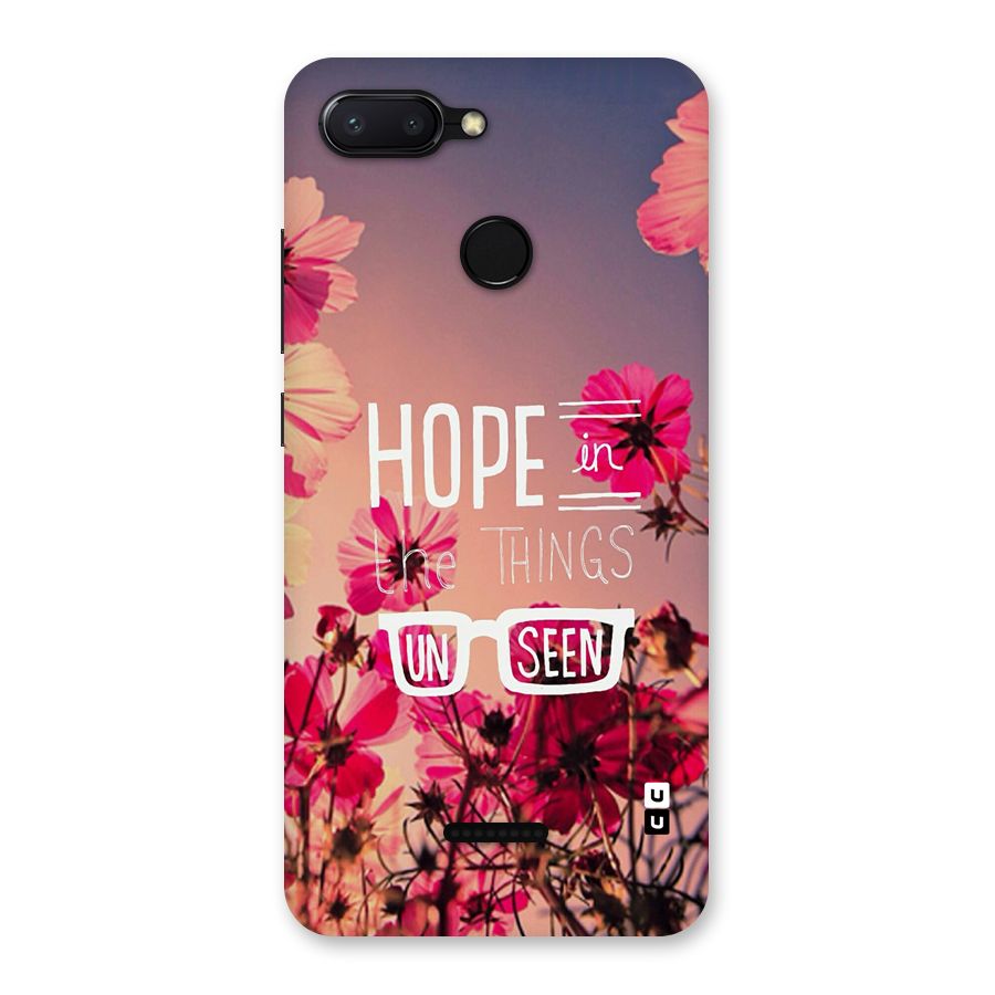 Unseen Hope Back Case for Redmi 6