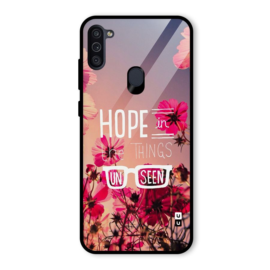 Unseen Hope Glass Back Case for Galaxy M11