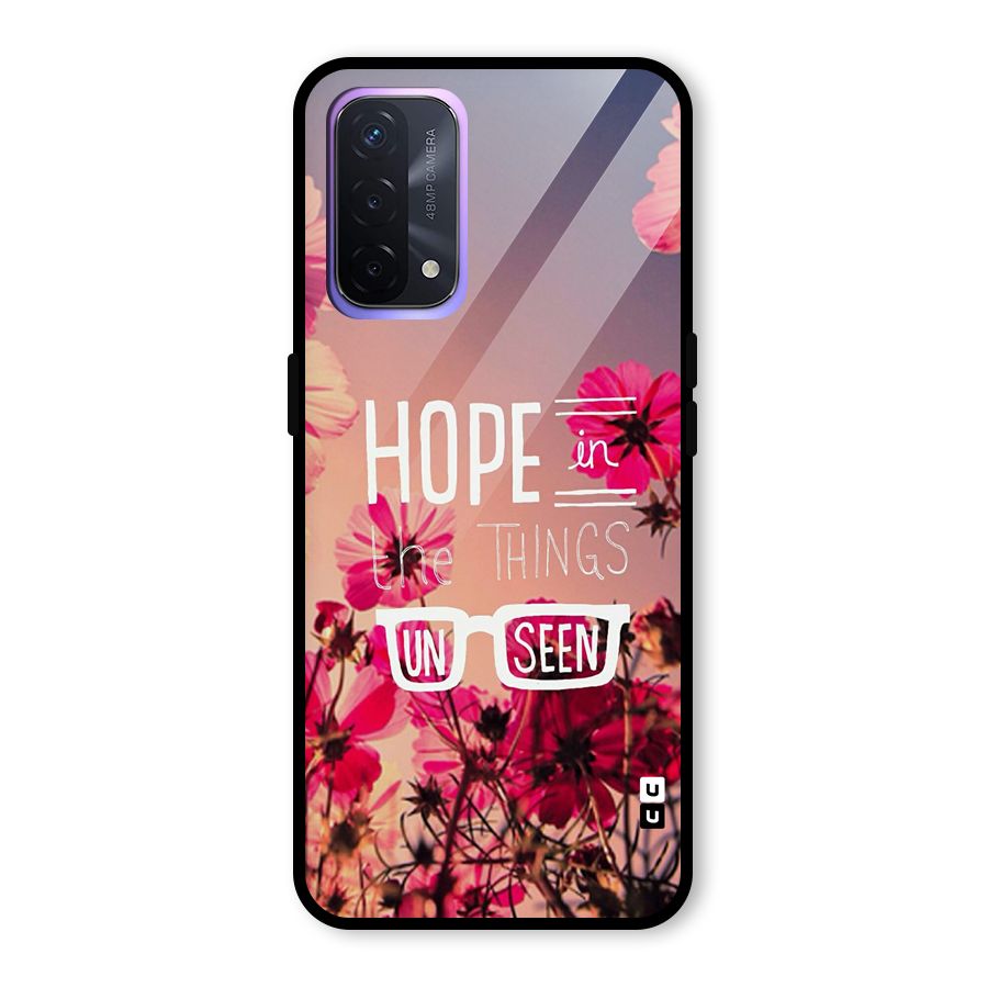 Unseen Hope Glass Back Case for Oppo A74 5G