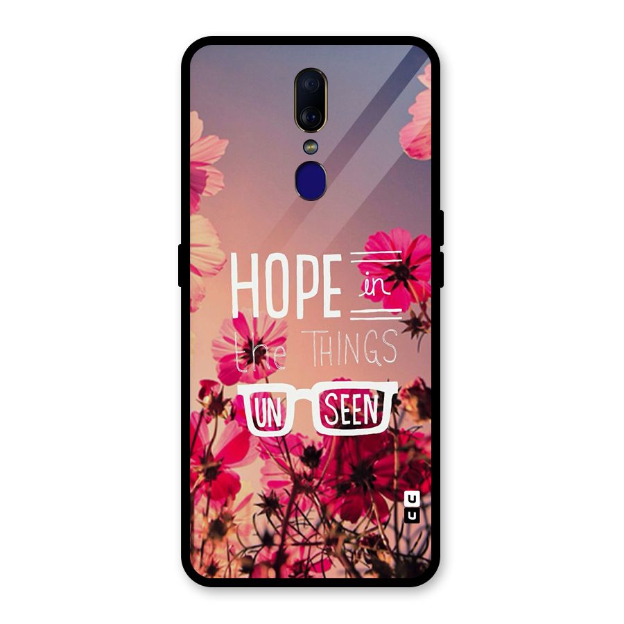 Unseen Hope Glass Back Case for Oppo F11