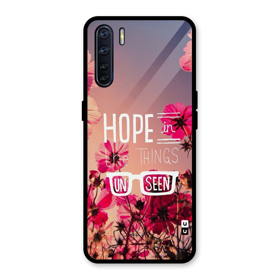 Unseen Hope Glass Back Case for Oppo F15