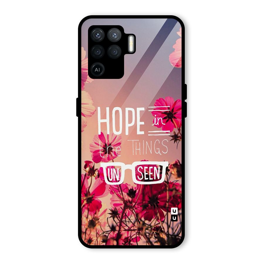 Unseen Hope Glass Back Case for Oppo F19 Pro