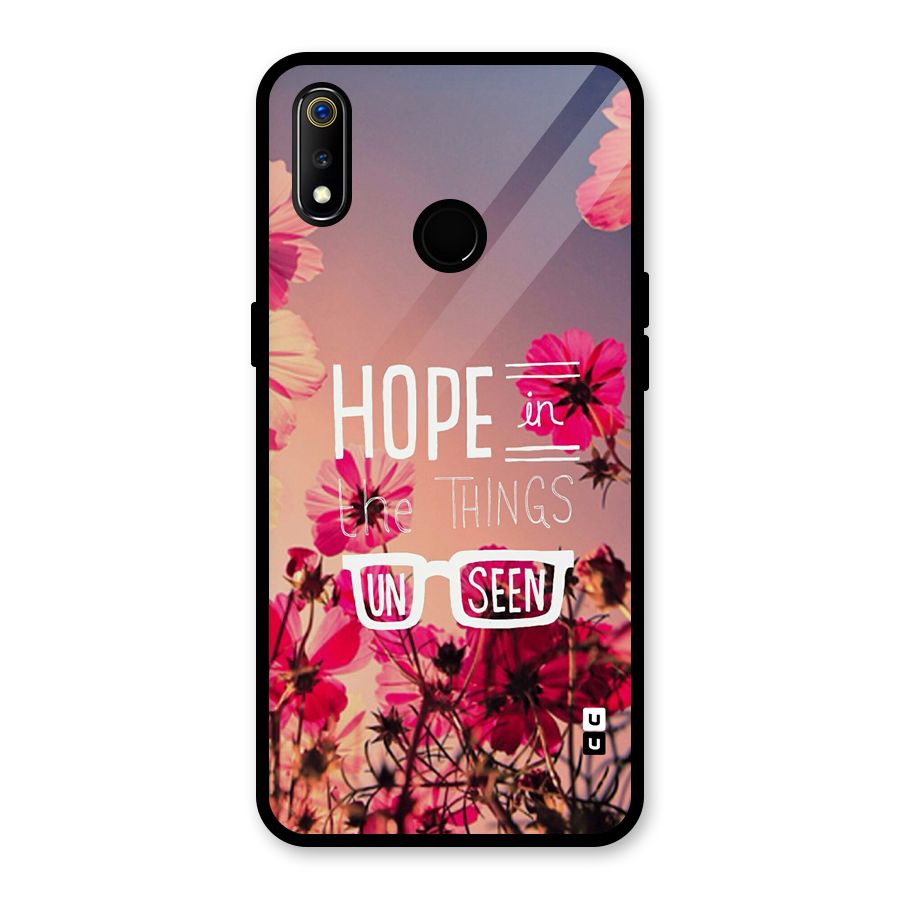 Unseen Hope Glass Back Case for Realme 3i