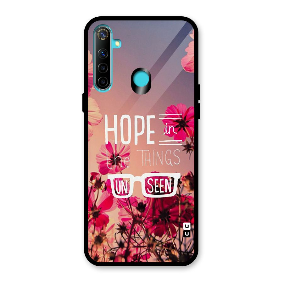 Unseen Hope Glass Back Case for Realme 5i