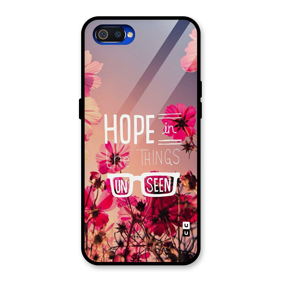 Unseen Hope Glass Back Case for Realme C2