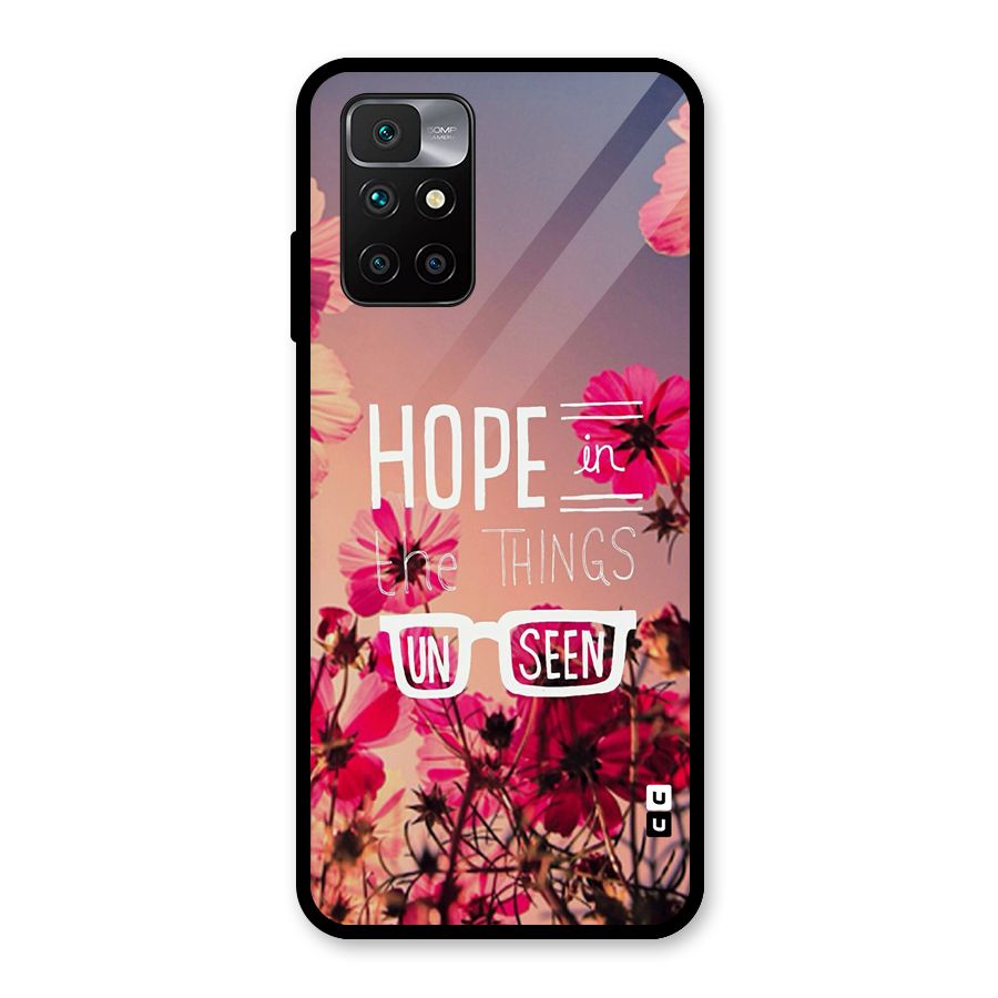 Unseen Hope Glass Back Case for Redmi 10 Prime
