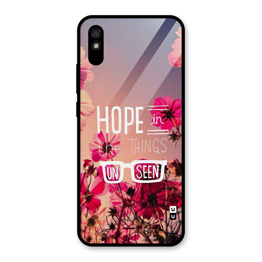 Unseen Hope Glass Back Case for Redmi 9A
