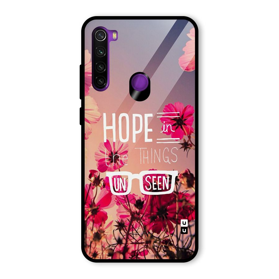Unseen Hope Glass Back Case for Redmi Note 8
