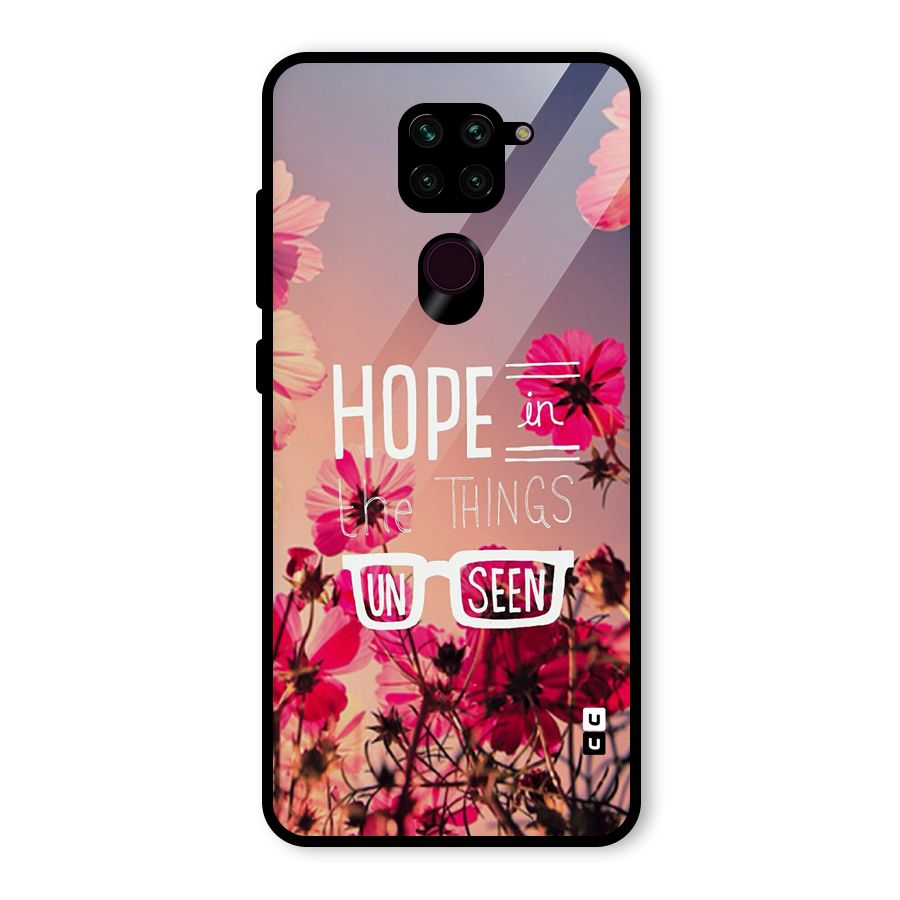 Unseen Hope Glass Back Case for Redmi Note 9