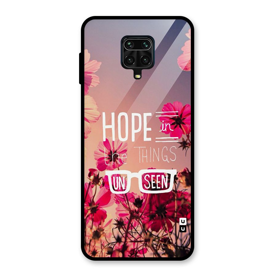 Unseen Hope Glass Back Case for Redmi Note 9 Pro