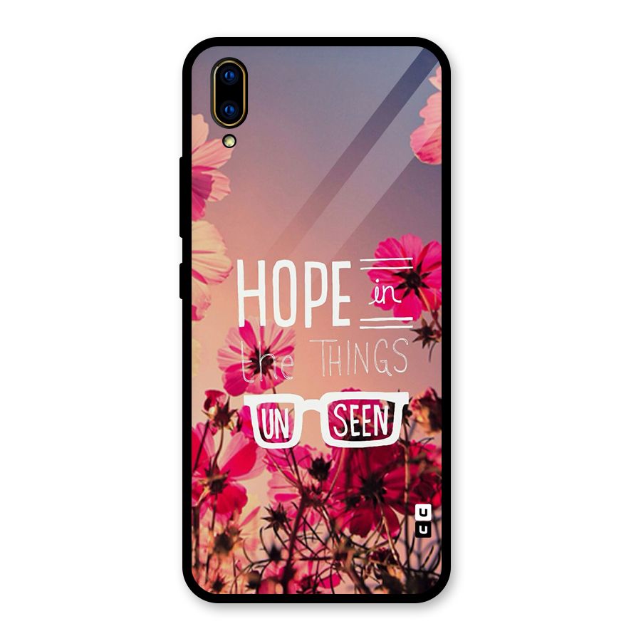 Unseen Hope Glass Back Case for Vivo V11 Pro