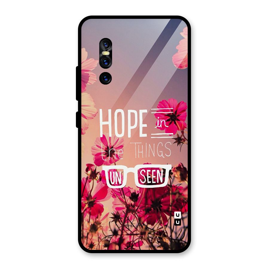 Unseen Hope Glass Back Case for Vivo V15 Pro