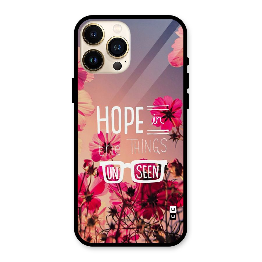 Unseen Hope Glass Back Case for iPhone 13 Pro Max
