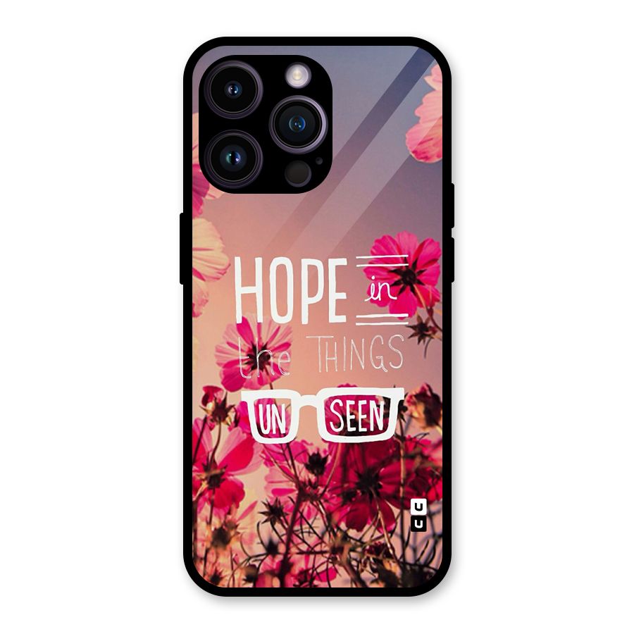 Unseen Hope Glass Back Case for iPhone 14 Pro Max