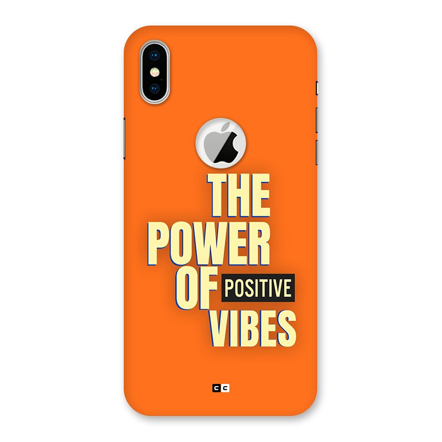 Upbeat Vibes Back Case for iPhone XS Logo Cut