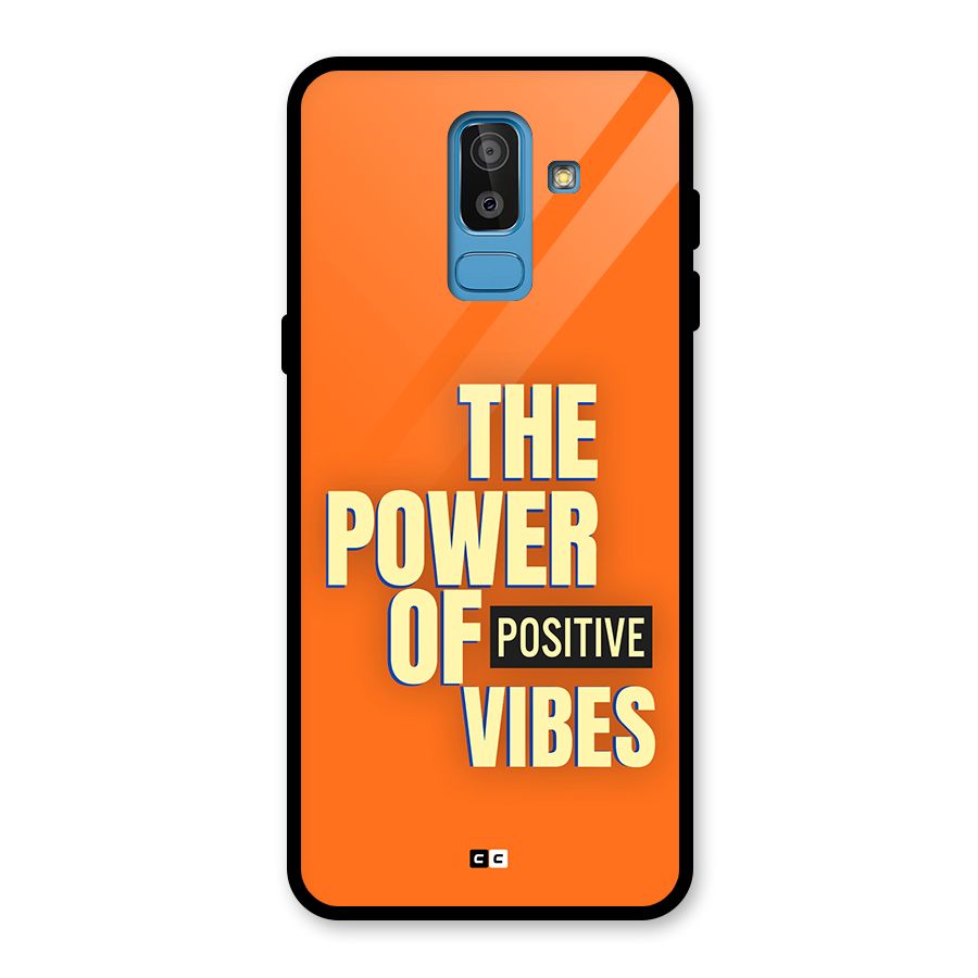 Upbeat Vibes Glass Back Case for Galaxy J8