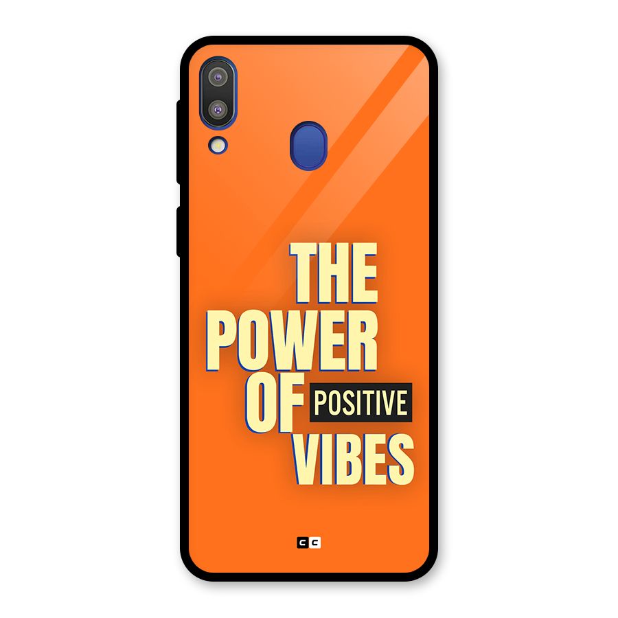 Upbeat Vibes Glass Back Case for Galaxy M20