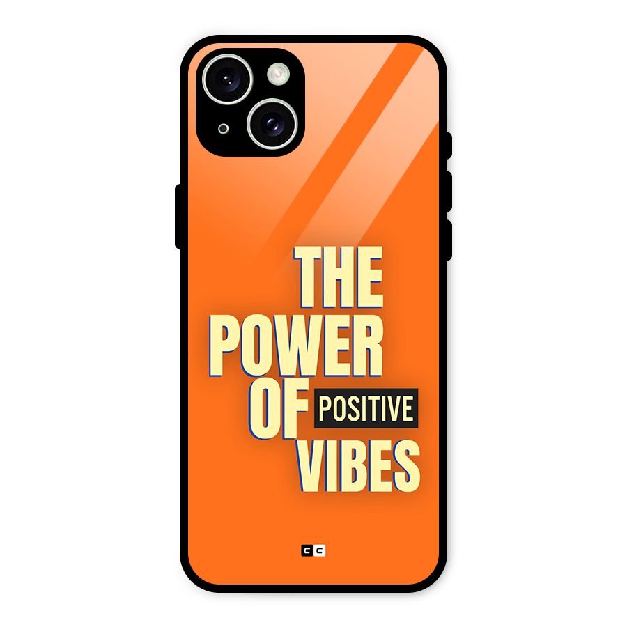Upbeat Vibes Glass Back Case for iPhone 15 Plus