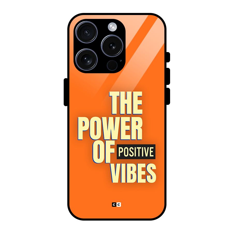 Upbeat Vibes Glass Back Case for iPhone 15 Pro