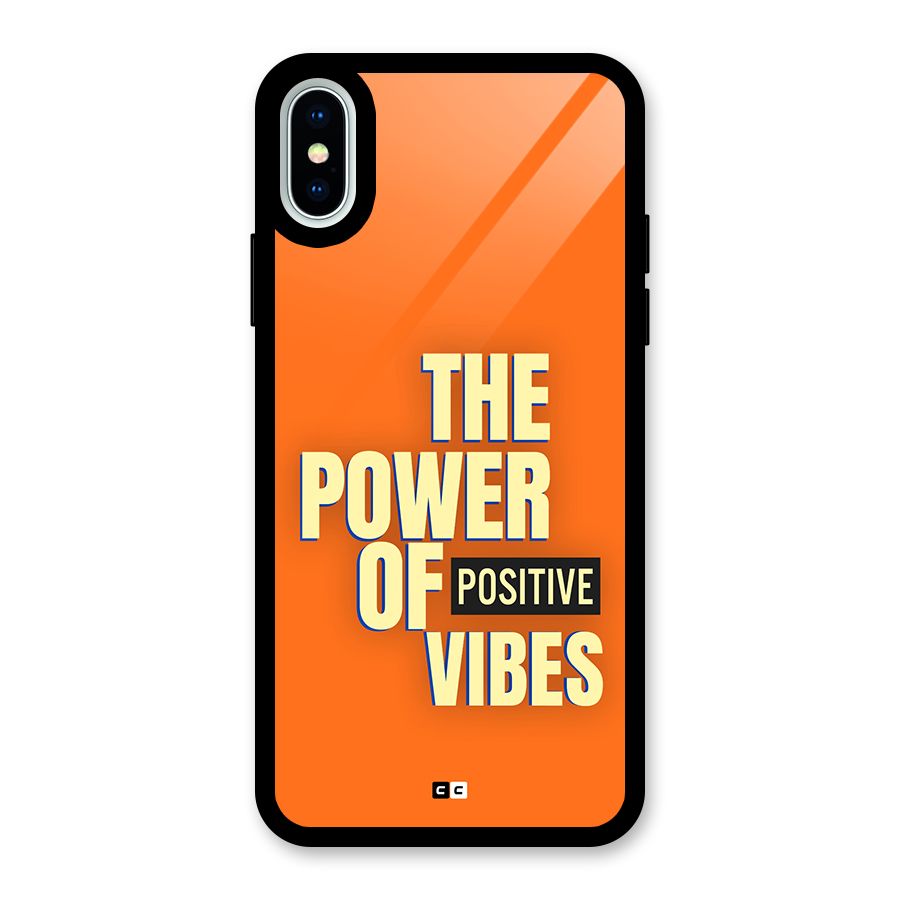 Upbeat Vibes Glass Back Case for iPhone XS