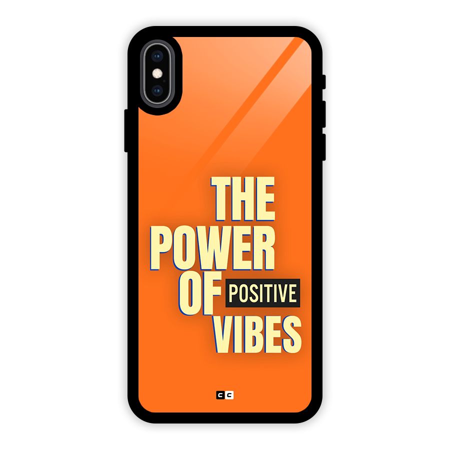 Upbeat Vibes Glass Back Case for iPhone XS Max