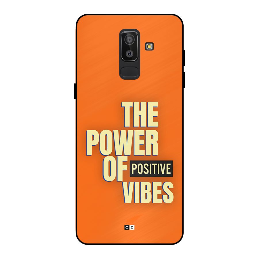 Upbeat Vibes Metal Back Case for Galaxy J8