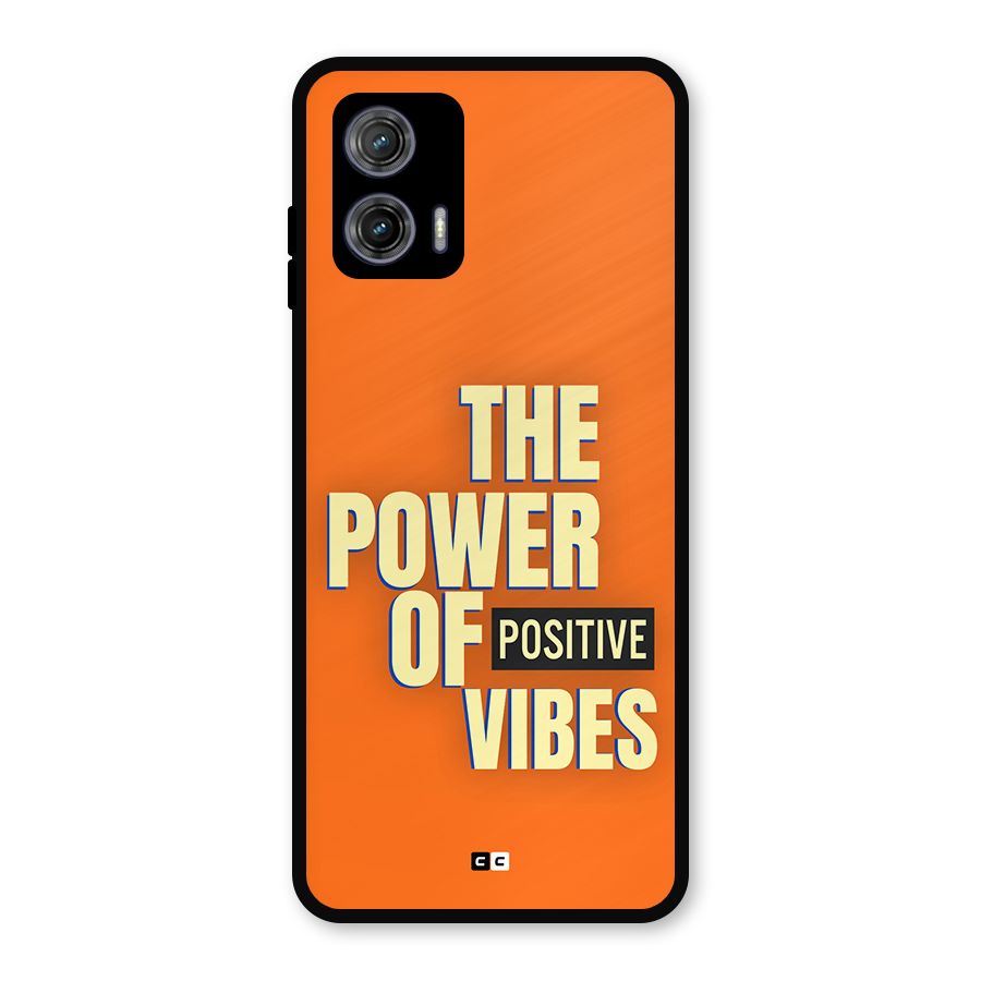 Upbeat Vibes Metal Back Case for Moto G73
