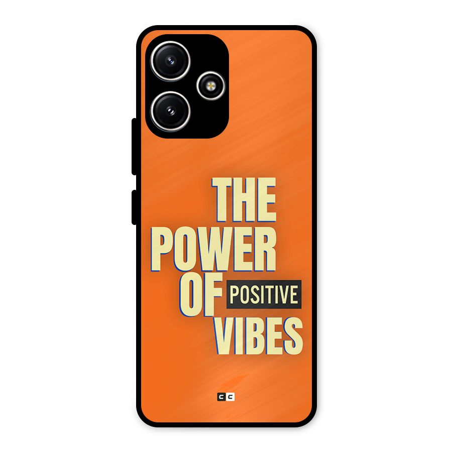 Upbeat Vibes Metal Back Case for Poco M6 Pro