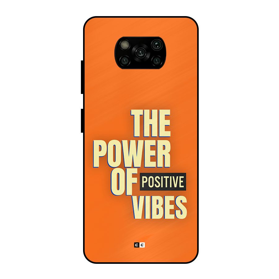 Upbeat Vibes Metal Back Case for Poco X3