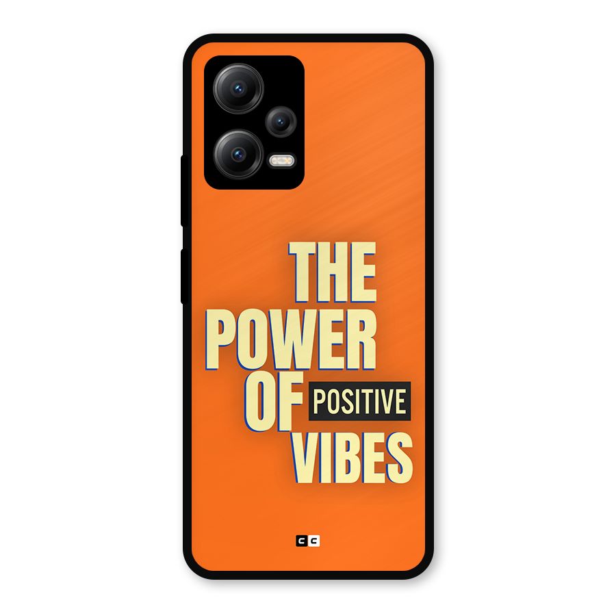 Upbeat Vibes Metal Back Case for Poco X5