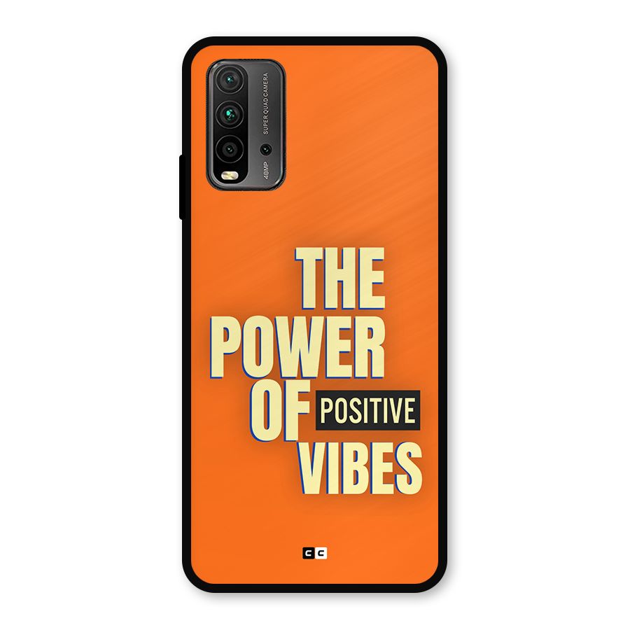 Upbeat Vibes Metal Back Case for Redmi 9 Power