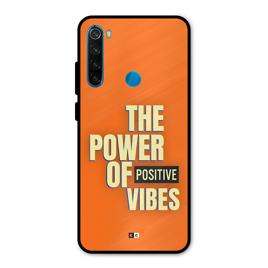 Upbeat Vibes Metal Back Case for Redmi Note 8