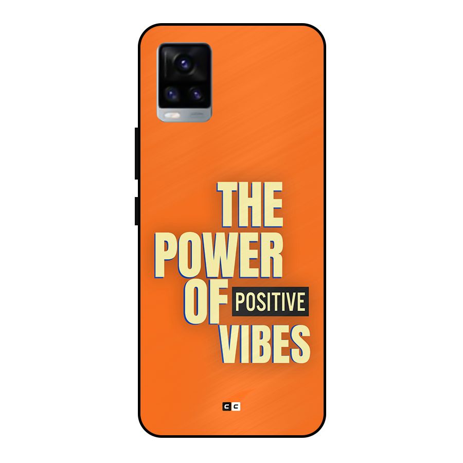 Upbeat Vibes Metal Back Case for Vivo V20 2021