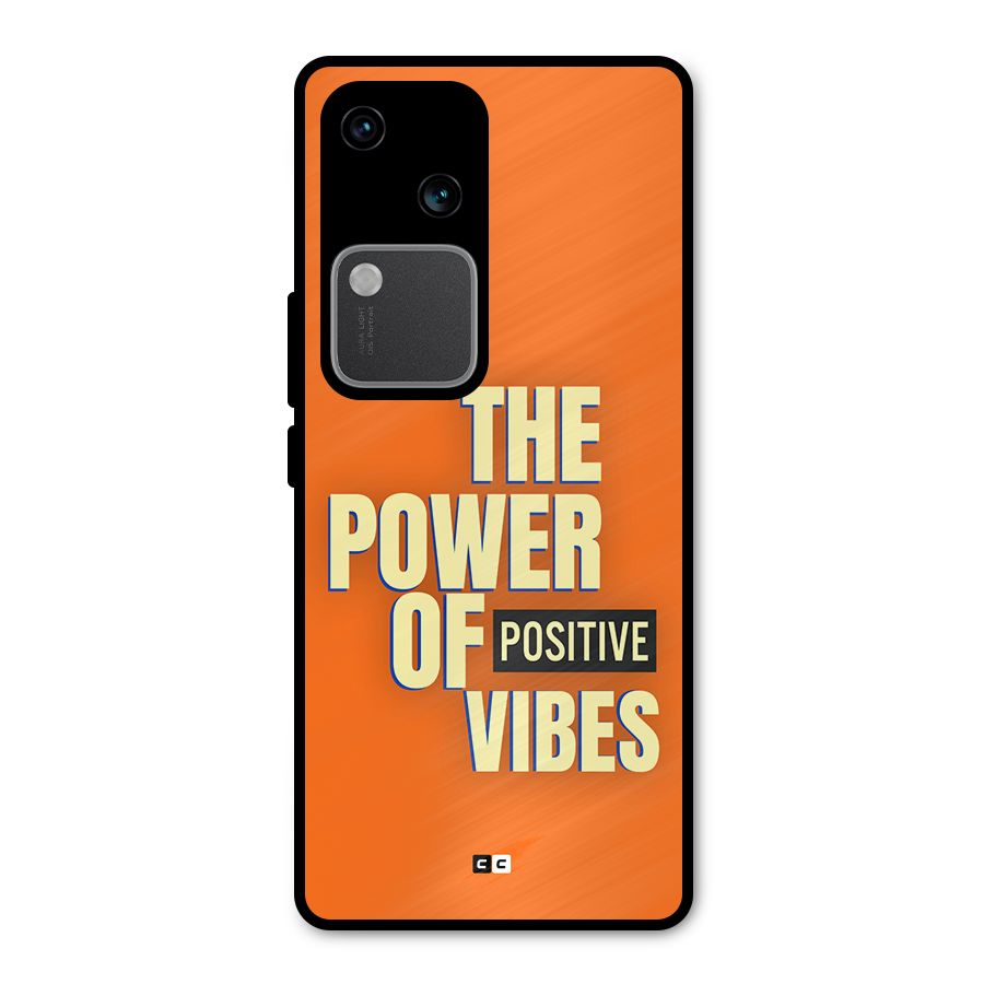 Upbeat Vibes Metal Back Case for Vivo V30 Pro