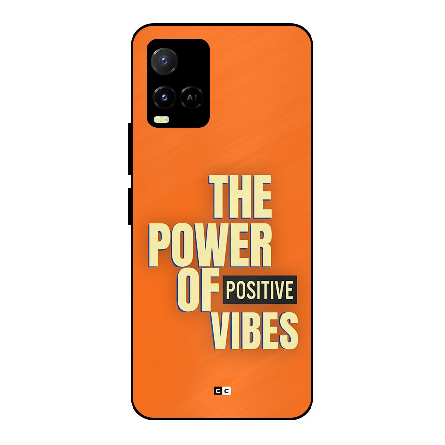 Upbeat Vibes Metal Back Case for Vivo Y33s