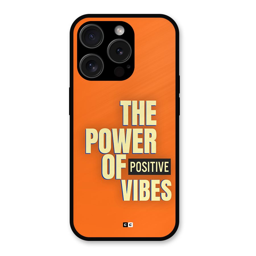 Upbeat Vibes Metal Back Case for iPhone 15 Pro