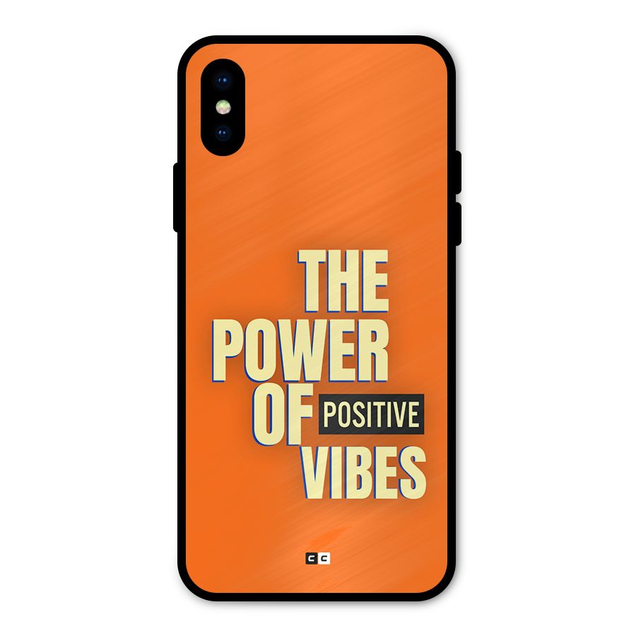 Upbeat Vibes Metal Back Case for iPhone X