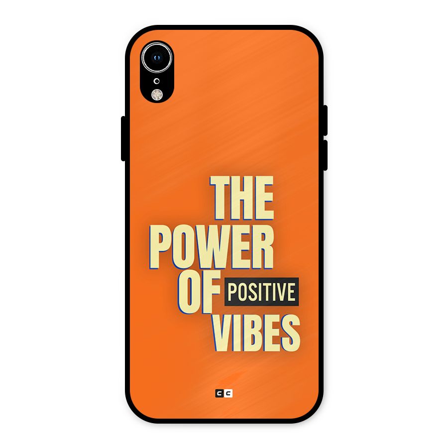 Upbeat Vibes Metal Back Case for iPhone XR