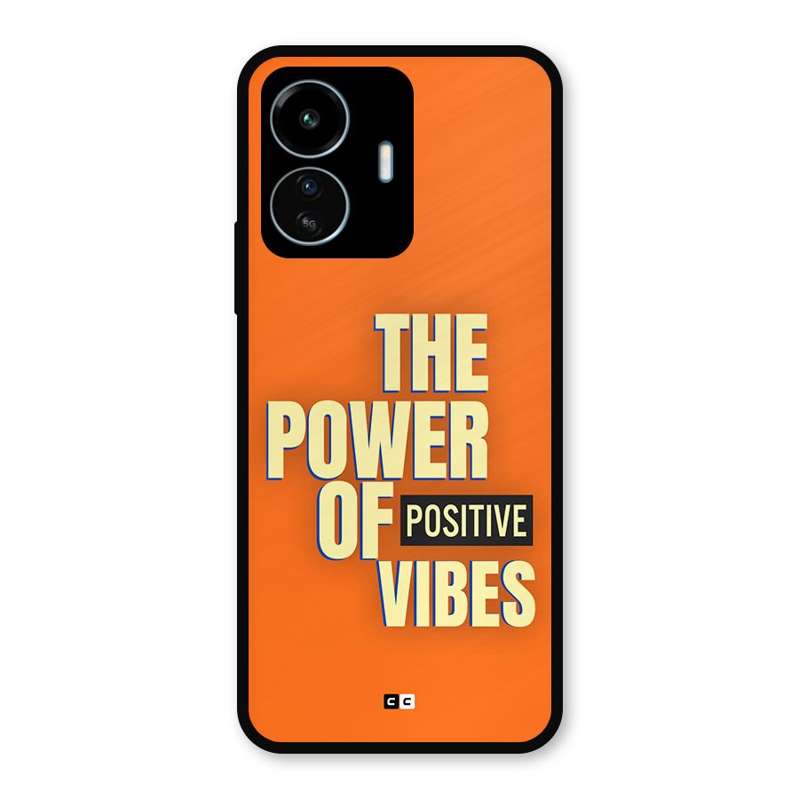 Upbeat Vibes Metal Back Case for vivo iQOO Z6 Lite 5G