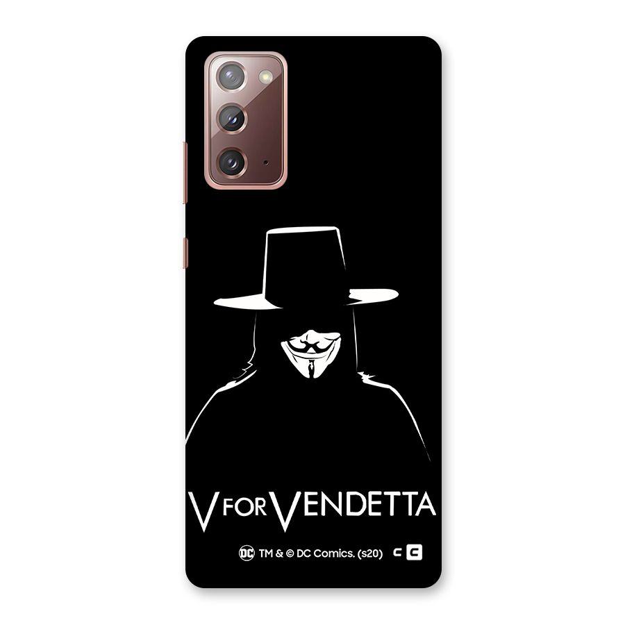 V for Vendetta Minimal Back Case for Galaxy Note 20