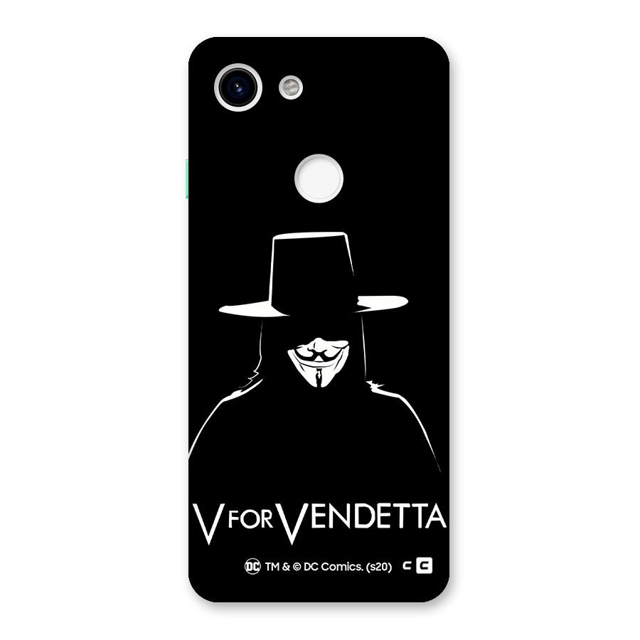 V for Vendetta Minimal Back Case for Google Pixel 3