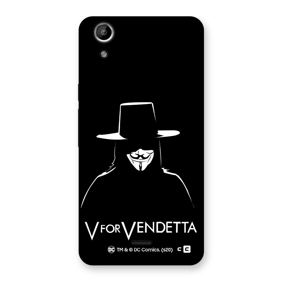 V for Vendetta Minimal Back Case for Micromax Canvas Selfie Lens Q345
