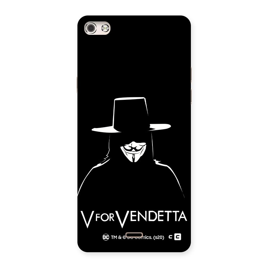 V for Vendetta Minimal Back Case for Micromax Canvas Silver 5