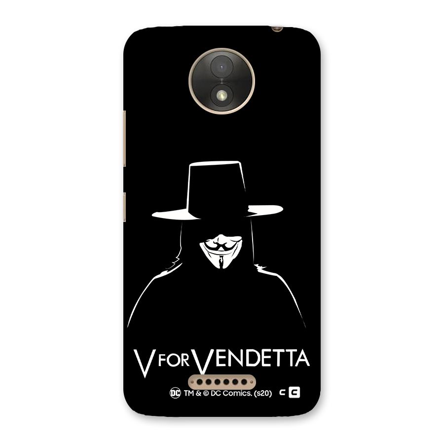 V for Vendetta Minimal Back Case for Moto C Plus