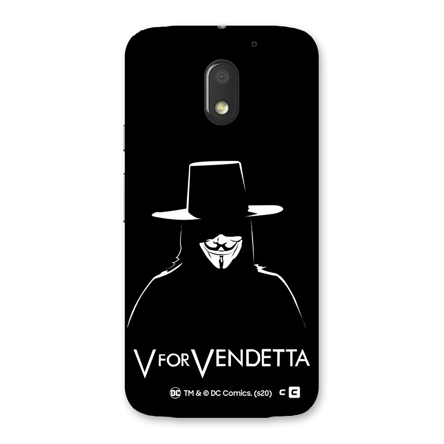 V for Vendetta Minimal Back Case for Moto E3 Power