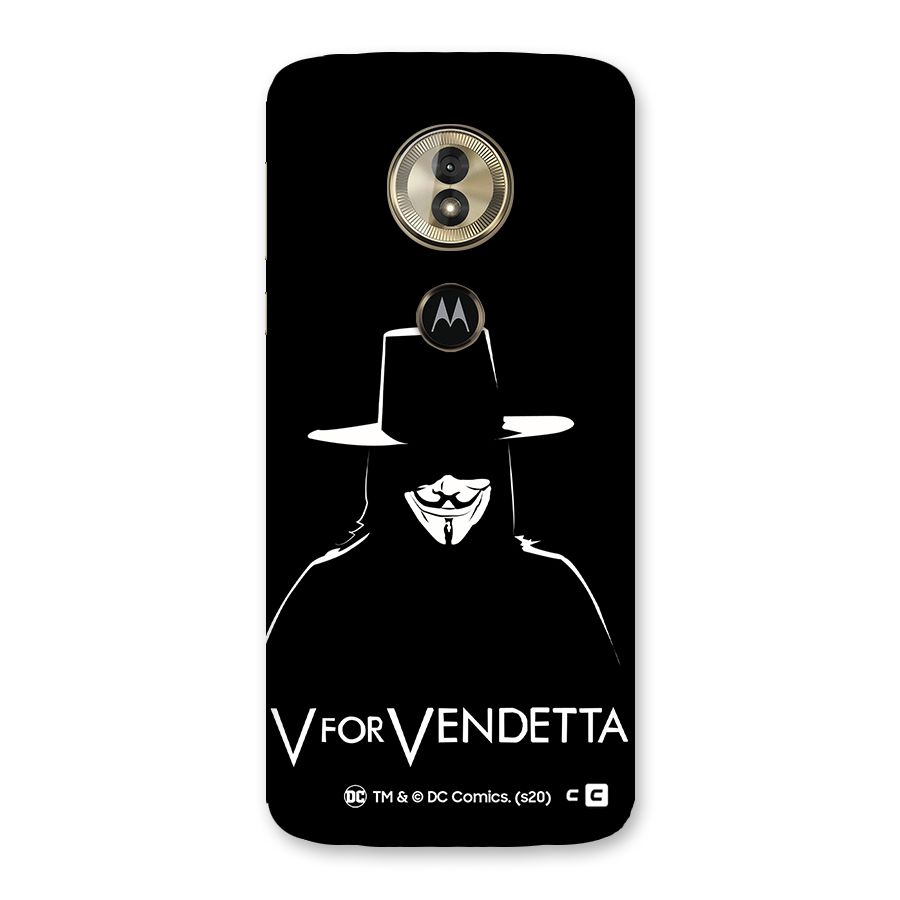 V for Vendetta Minimal Back Case for Moto G6 Play