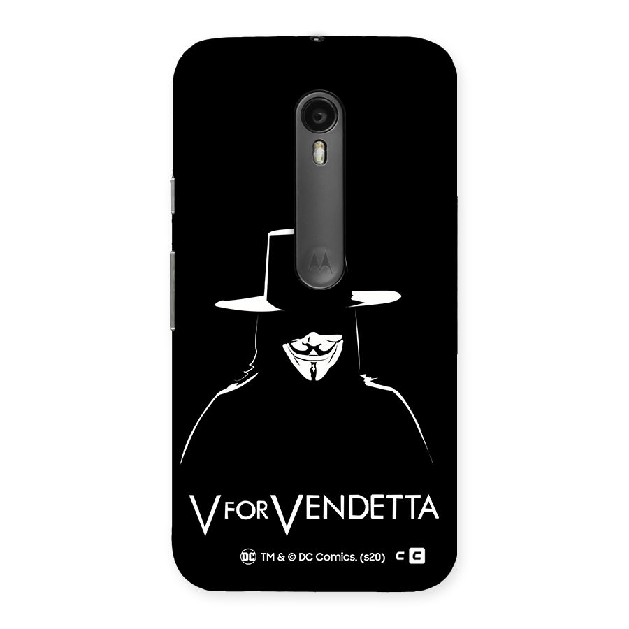 V for Vendetta Minimal Back Case for Moto G Turbo